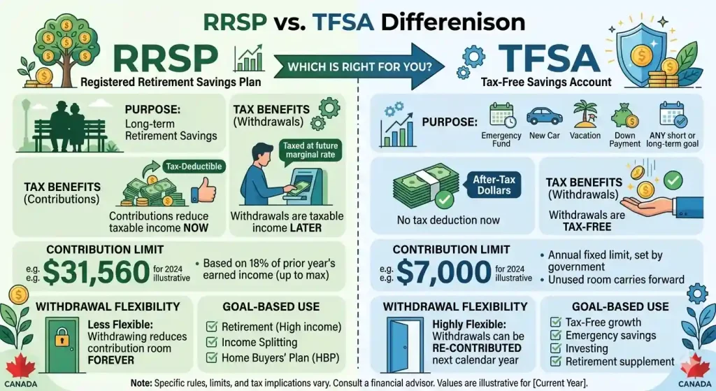 RRSP vs TFSA Difference