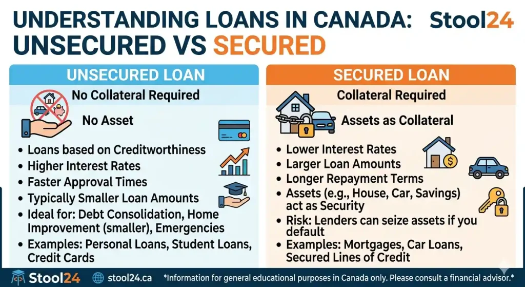 unsecured vs secured loan canada